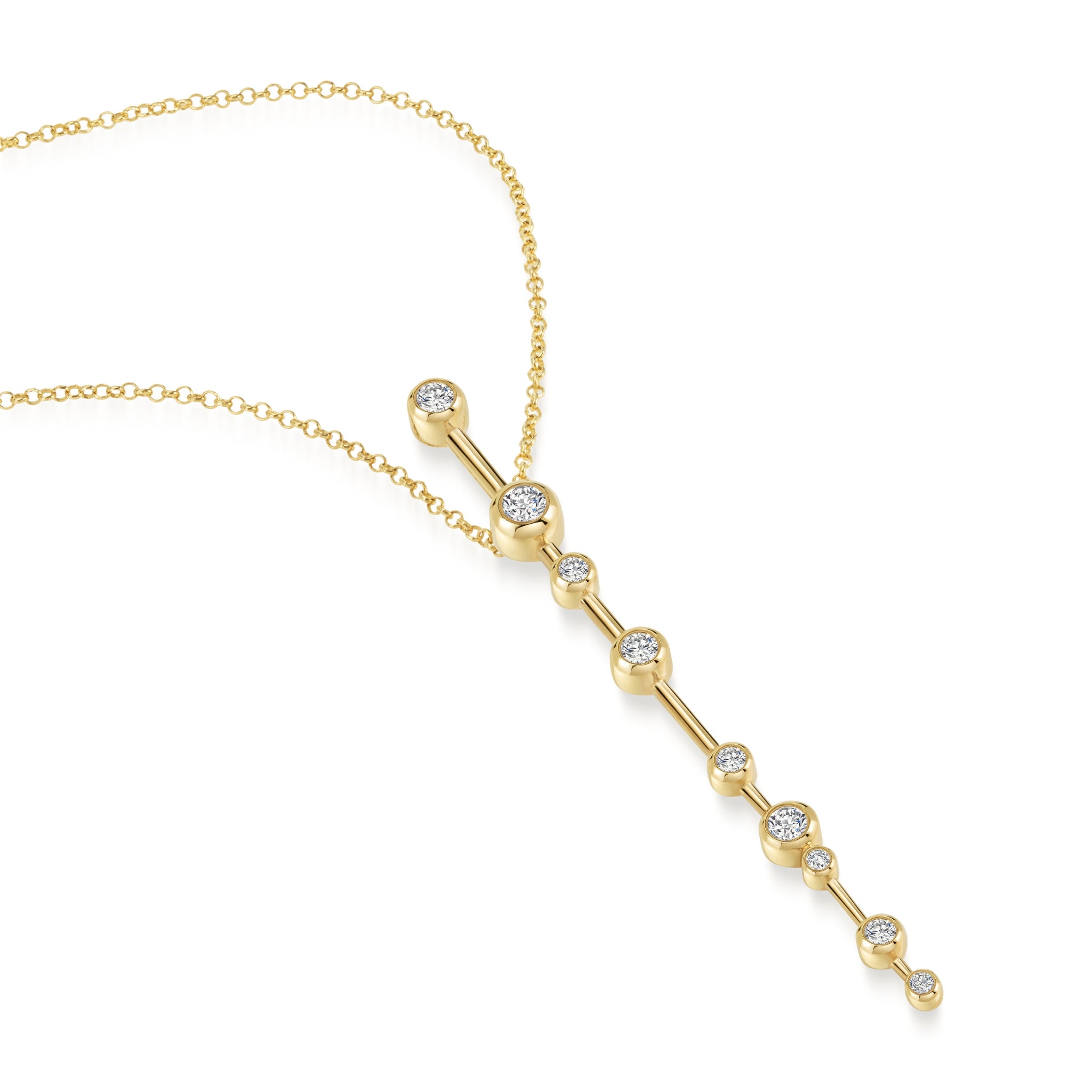 Ray 18ct White Gold and Diamond Pendant Necklace